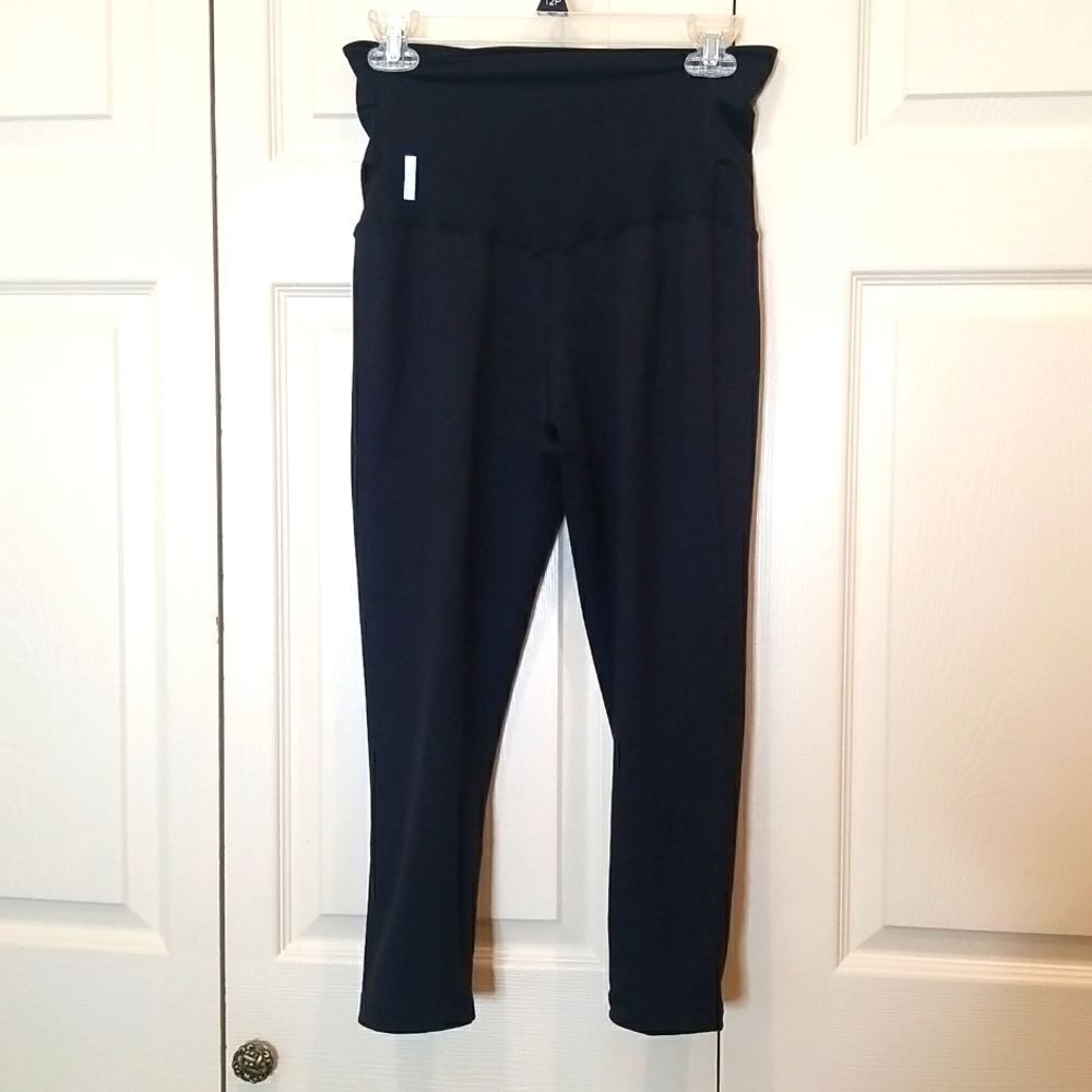 Zella Black High Waisted Crop Leggings Size Small